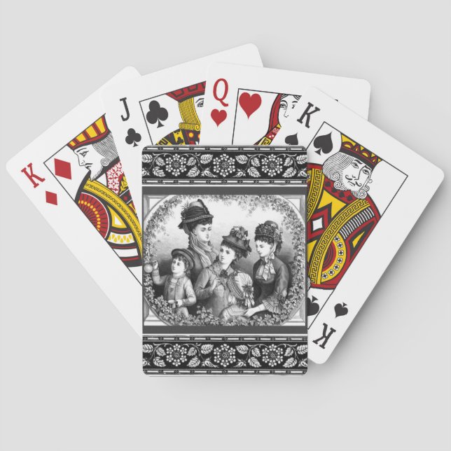 Vintage Hats Playing Cards (Back)