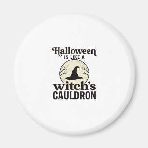 Vintage Haunted Castle Halloween Town Shirt Design Magnet