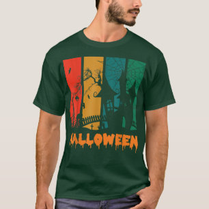 Vintage Haunted House Family Halloween T-Shirt