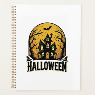 Vintage Haunted House Halloween Shirt Design_1 Planner