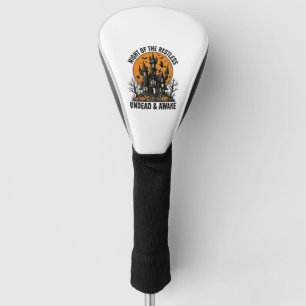 Vintage Haunted House Restless Dead Halloween Art_ Golf Head Cover