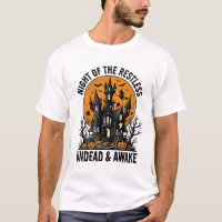 Vintage Haunted House Restless Dead Halloween Art_