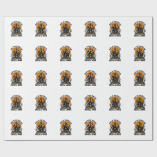 Vintage Haunted House Restless Dead Halloween Art_ Wrapping Paper