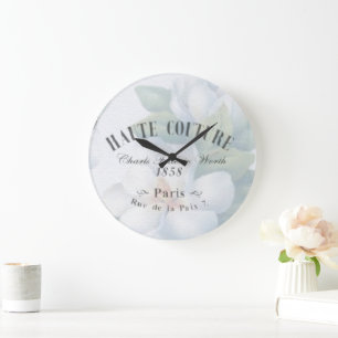 Vintage Haute Couture Fashion Design  Large Clock