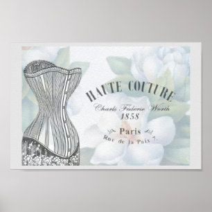 Vintage Haute Couture Fashion Design  Poster