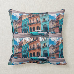 Vintage Havana Cuba Colourful 'Cuba vibe' Cushion