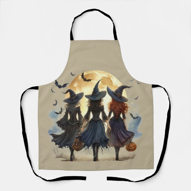 Vintage Have a Bewitching Halloween Apron (Front)
