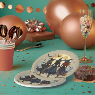 Vintage Have a Bewitching Halloween Paper Plate