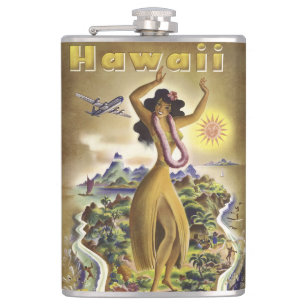 Vintage Hawaii 2 Hip Flask