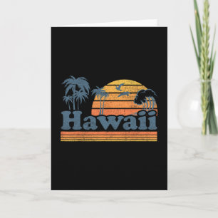 Vintage Hawaii Beach Summer Surfing Hawaiian Surf Card
