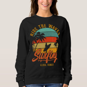 Vintage Hawaii Hawaiian Beach Surfing 70's Maui Su Sweatshirt