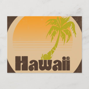 Vintage Hawaii Logo Postcard