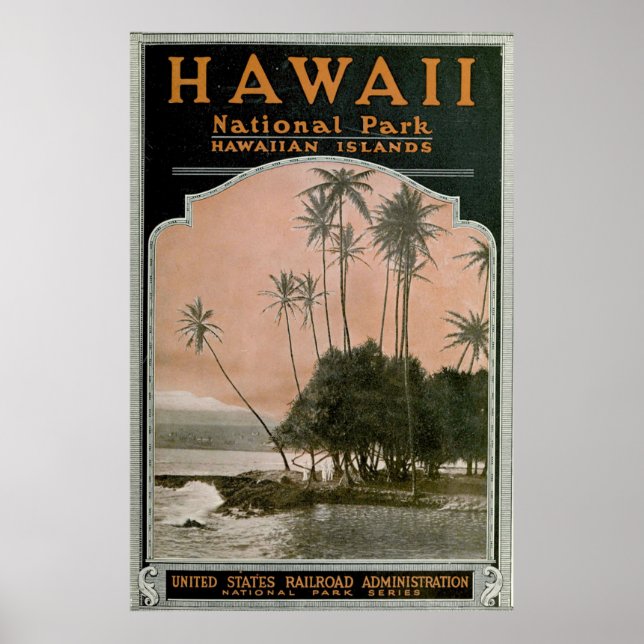 Vintage Hawaii National Park Poster (1919) (Front)
