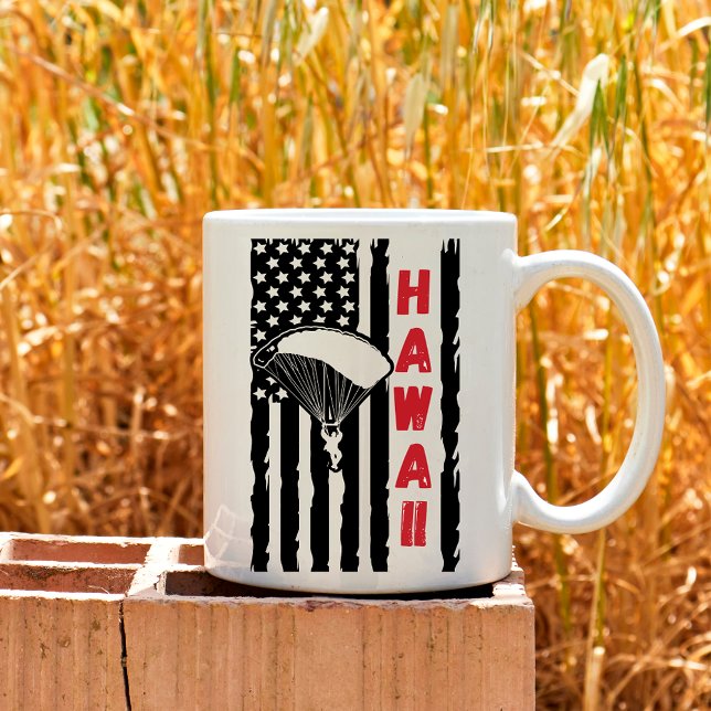 Vintage Hawaii Paragliding Skydiving Coffee Mug (Creator Uploaded)