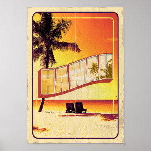 Vintage Hawaii - Retro Travel Poster