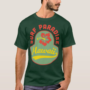 Vintage Hawaii Surf Sticker T-Shirt