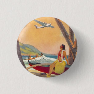 Vintage Hawaii Travel 3 Cm Round Badge