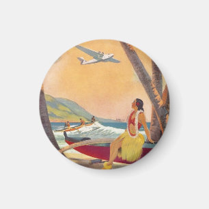 Vintage Hawaii Travel Magnet