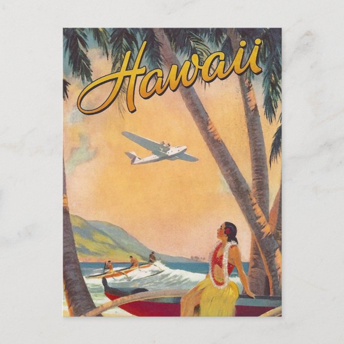 Vintage Hawaii Travel Postcard | Zazzle.co.uk