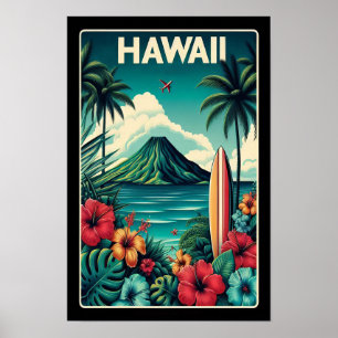 Vintage Hawaii Travel Poster