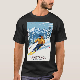 Vintage Hawaii Tropical Surfing and Ocean Seaplane T-Shirt
