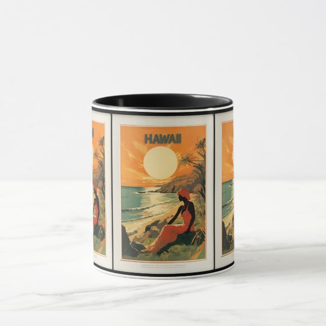 Vintage Hawaii: Tropical Travel  Mug (Center)