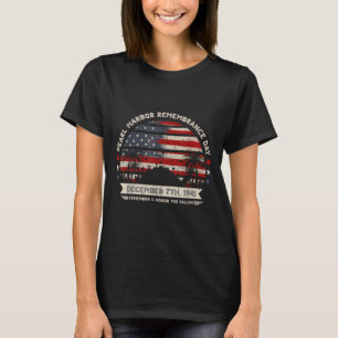 Vintage hawaii usa flag pearl harbour T-Shirt
