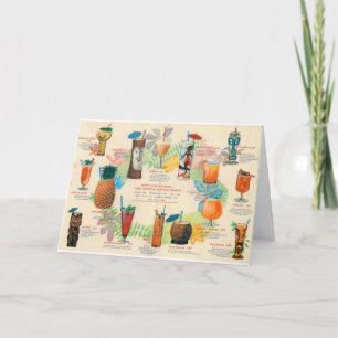 Vintage - Hawaiian Cocktails, Card