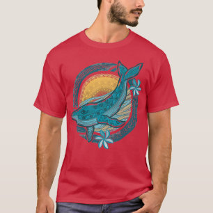 Vintage Hawaiian Diving Humpback Whale T-Shirt