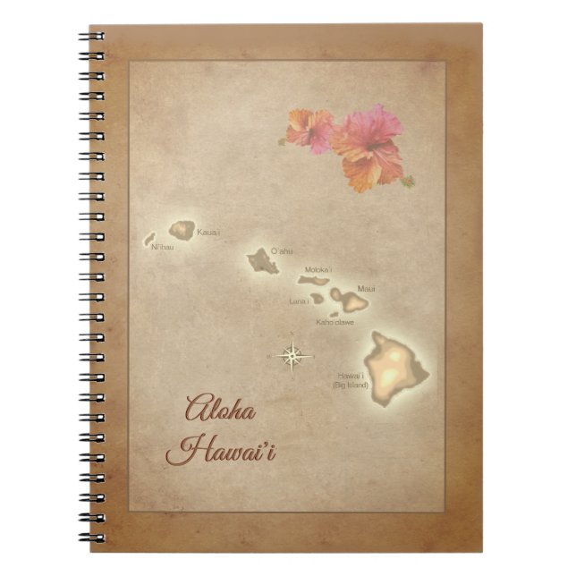 Vintage Hawaiian Islands Aloha Notebook (Front)