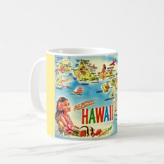 Vintage Hawaiian Islands Mug (Front Left)