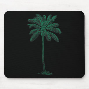 Vintage Hawaiian Palm Tree Beach Tropical Island P Mouse Mat