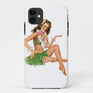 Vintage Hawaiian pin-up girl iPhone 5 cases