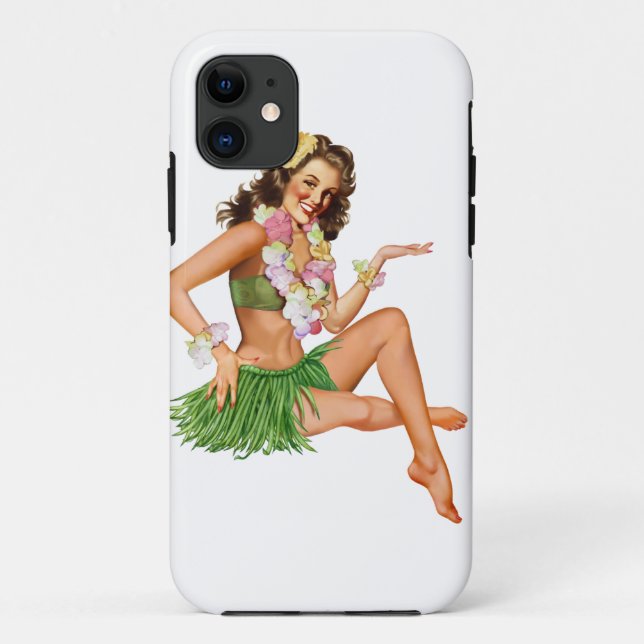 Vintage Hawaiian pin-up girl iPhone 5 cases (Back)