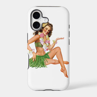Vintage Hawaiian pin-up girl iPhone 5 cases