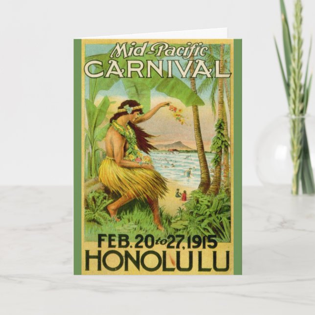 Vintage Hawaiian Travel Card (Front)