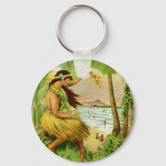 Vintage Hawaiian Travel Key Ring