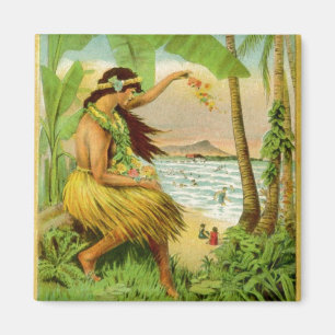 Vintage Hawaiian Travel Magnet
