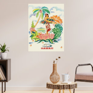 Vintage Hawaiian Travel Poster