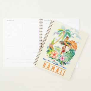 Vintage Hawaiian Travel Poster Planner
