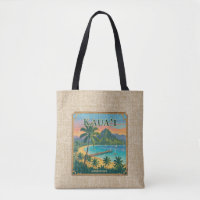 Vintage Hawaiian Travel Posters -Kauai Reversible