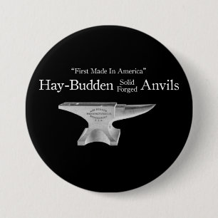 Vintage Hay-Budden Anvil 7.5 Cm Round Badge