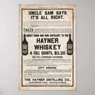 Vintage Hayner Whiskey Print