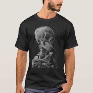 Vintage Head of A Skeleton Van Gogh Skull-Van Gogh T-Shirt