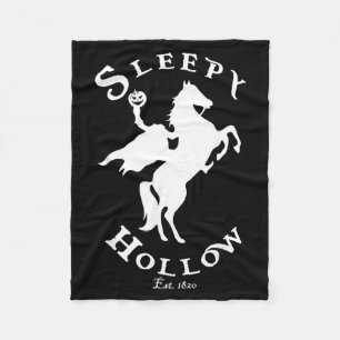 Vintage HeadlessHorseman Halloween Sleepy Hollow Fleece Blanket