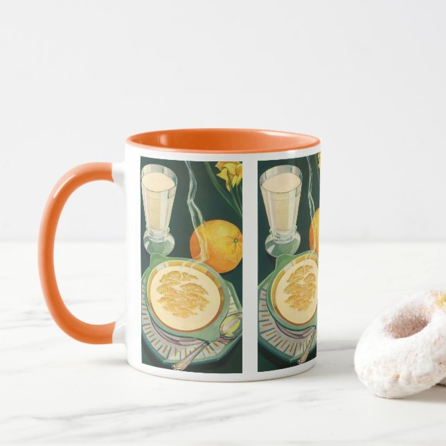 Vintage Health Foods, Beverages, Healthy Breakfast Mug (With Donut)