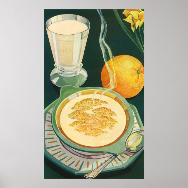Vintage Health Foods, Beverages, Healthy Breakfast Poster (Front)