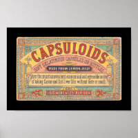 Vintage Health & Medicine: Capsuloids Ad on Poster