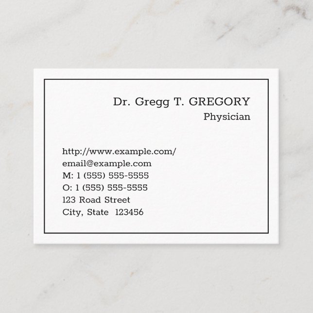 Vintage Healthcare Specialist Business Card (Front)