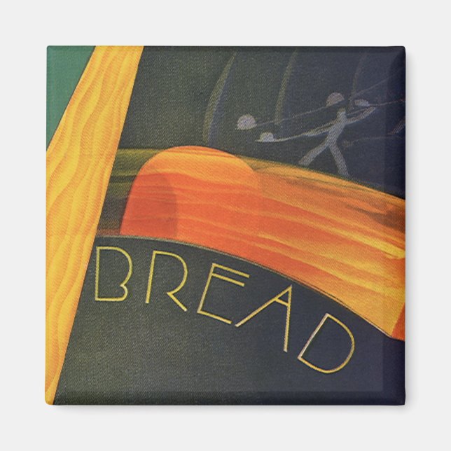 Vintage Healthy Foods, Whole Grain Wheat Bread Magnet (Front)